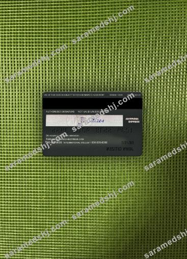 USA BMO Bank of Montreal bank AMEX black card photolook back